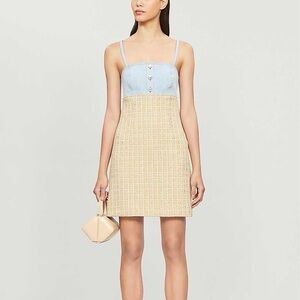 SANDRO denim tweed dress